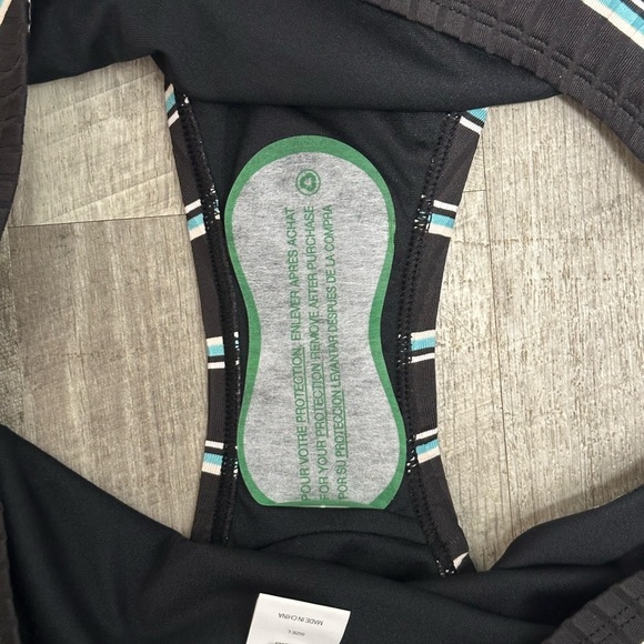 Aqua Couture Large Swim Bikini Bottom Hipster Stripe Black Blue Swimwear NWT - Picture 7 of 9